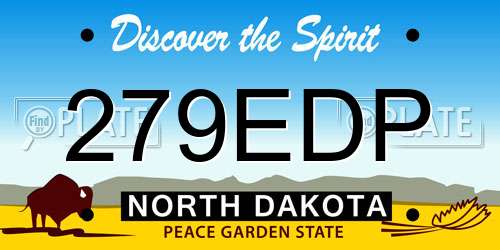 279EDP North Dakota License Plate