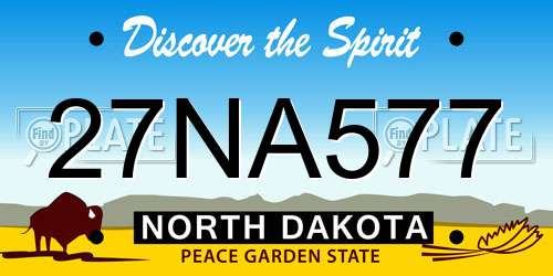 27NA577 North Dakota License Plate