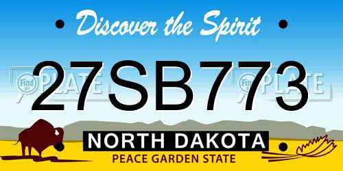 27SB773 North Dakota License Plate