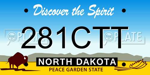 281CTT North Dakota License Plate