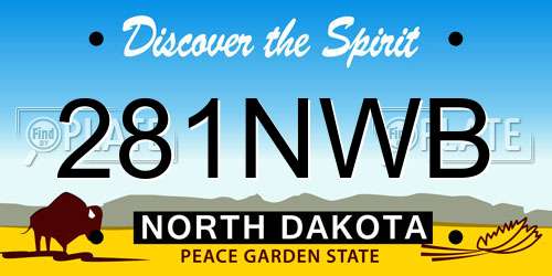 281NWB North Dakota License Plate