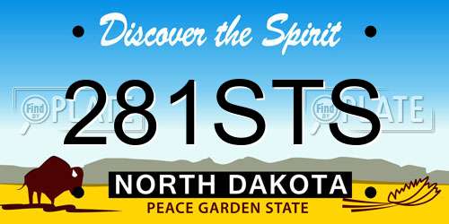 281STS North Dakota License Plate