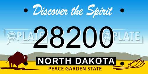 28200 North Dakota License Plate
