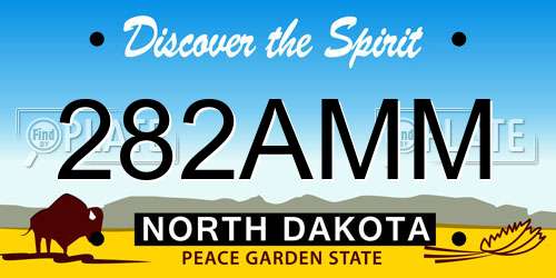 282AMM North Dakota License Plate