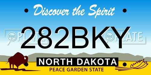 282BKY North Dakota License Plate
