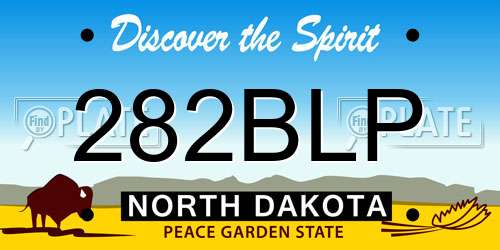 282BLP North Dakota License Plate