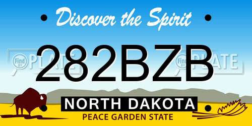 282BZB North Dakota License Plate