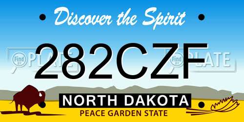 282CZF North Dakota License Plate