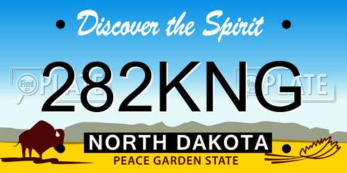 282KNG North Dakota License Plate