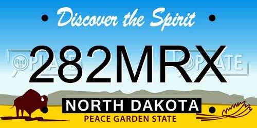 282MRX North Dakota License Plate