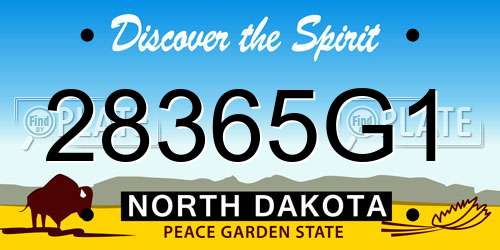 28365G1 North Dakota License Plate