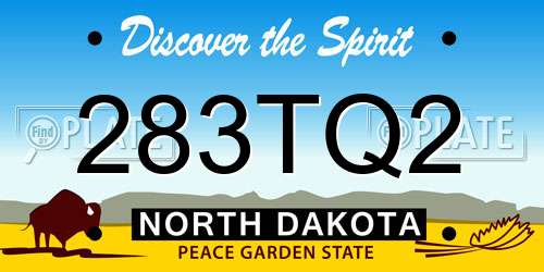 283TQ2 North Dakota License Plate