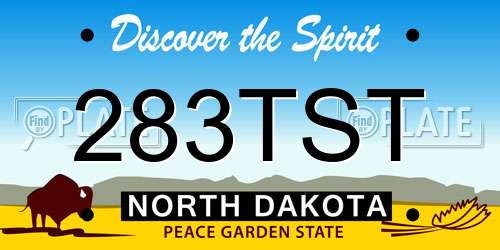283TST North Dakota License Plate