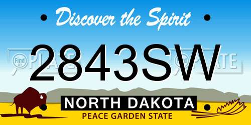 2843SW North Dakota License Plate