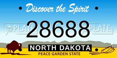 28688 North Dakota License Plate
