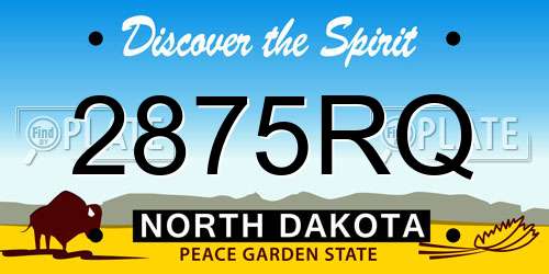 2875RQ North Dakota License Plate