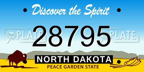 28795 North Dakota License Plate