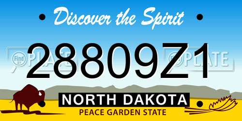 28809Z1 North Dakota License Plate