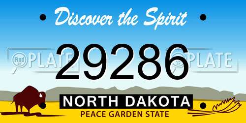 29286 North Dakota License Plate
