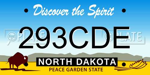 293CDE North Dakota License Plate