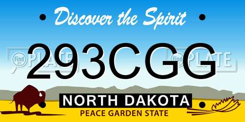 293CGG North Dakota License Plate