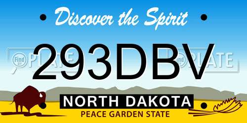 293DBV North Dakota License Plate