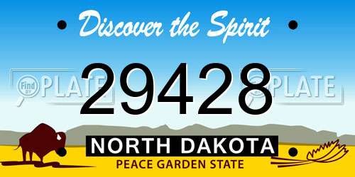 29428 North Dakota License Plate