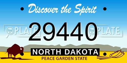 29440 North Dakota License Plate