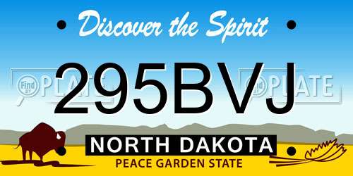 295BVJ North Dakota License Plate