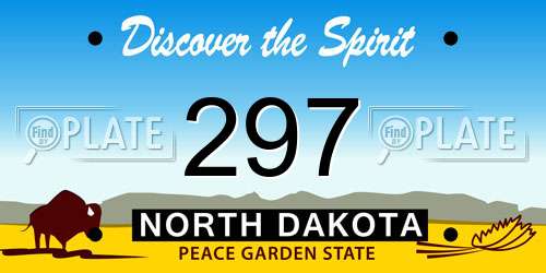 297 North Dakota License Plate