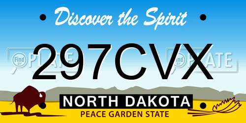 297CVX North Dakota License Plate