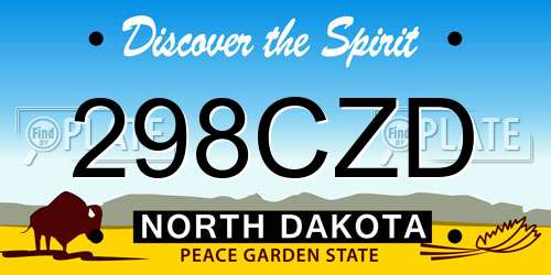 298CZD North Dakota License Plate