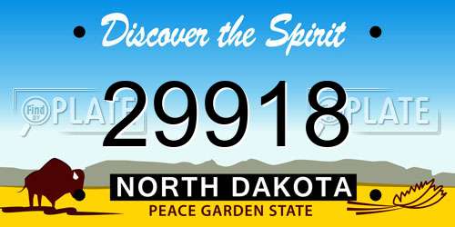 29918 North Dakota License Plate