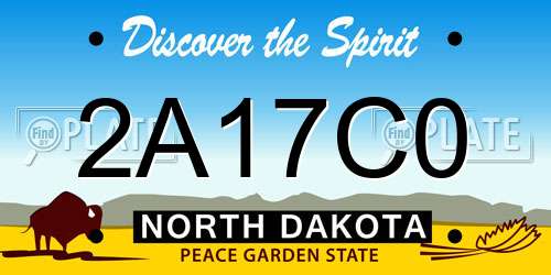 2A17C0 North Dakota License Plate