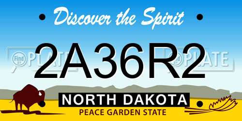 2A36R2 North Dakota License Plate