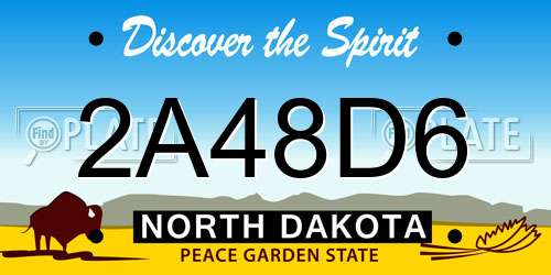 2A48D6 North Dakota License Plate