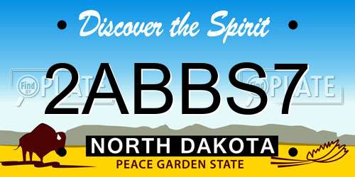 2ABBS7 North Dakota License Plate