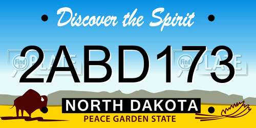 2ABD173 North Dakota License Plate
