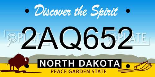 2AQ652 North Dakota License Plate