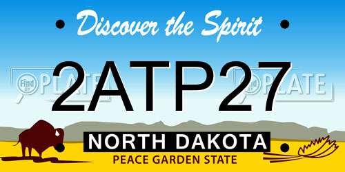 2ATP27 North Dakota License Plate