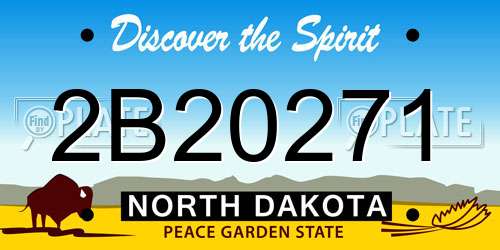 2B20271 North Dakota License Plate
