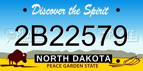 2B22579 North Dakota License Plate