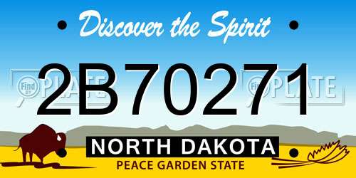 2B70271 North Dakota License Plate
