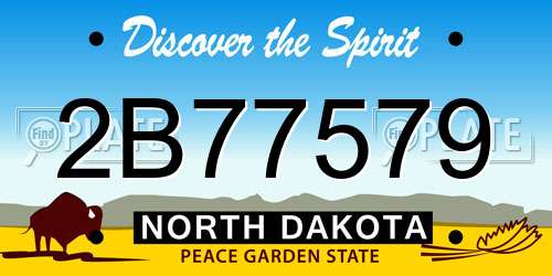 2B77579 North Dakota License Plate