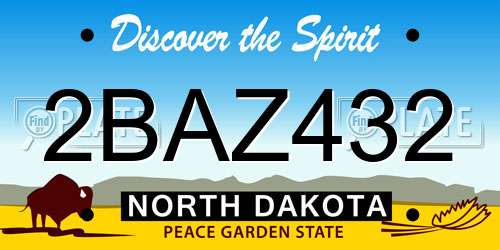 2BAZ432 North Dakota License Plate