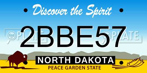 2BBE57 North Dakota License Plate