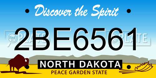 2BE6561 North Dakota License Plate