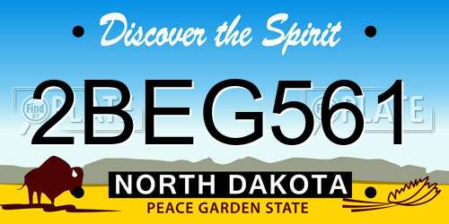 2BEG561 North Dakota License Plate