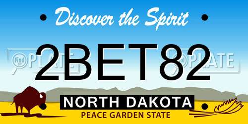 2BET82 North Dakota License Plate