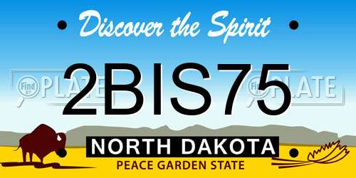2BIS75 North Dakota License Plate